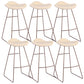Glam Leather Bar Stool Backless Metal Base Counter Stool for Bristol