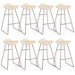 Glam Leather Bar Stool Backless Metal Base Counter Stool for Bristol