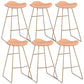Glam Leather Bar Stool Backless Metal Base Counter Stool for Bristol