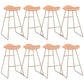Glam Leather Bar Stool Backless Metal Base Counter Stool for Bristol