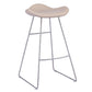 Glam Leather Bar Stool Backless Metal Base Counter Stool for Bristol