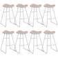 Glam Leather Bar Stool Backless Metal Base Counter Stool for Bristol