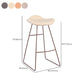 Glam Leather Bar Stool Backless Metal Base Counter Stool for Bristol