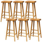 Tabouret de salle à manger en bois massif contemporain tabouret de bar sans repose-pied avec repose-pied