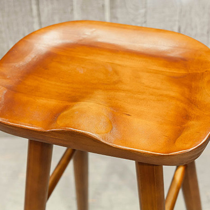 Tabouret de salle à manger en bois massif contemporain tabouret de bar sans repose-pied avec repose-pied