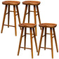 Tabouret de salle à manger en bois massif contemporain tabouret de bar sans repose-pied avec repose-pied