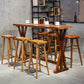 Tabouret de salle à manger en bois massif contemporain tabouret de bar sans repose-pied avec repose-pied