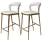 Armless Modern Counter Stool Faux Leather and Metal Counter Bar Stool