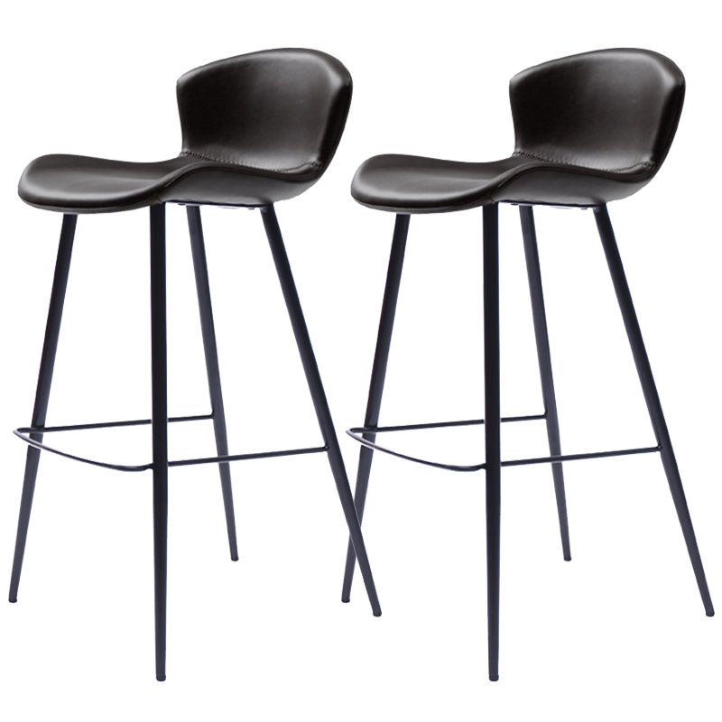 Taburete de bar de estilo moderno taburete de respaldo de cuero para sala de estar