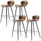 Taburete de bar de estilo moderno taburete de respaldo de cuero para sala de estar