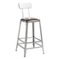 Metal Dining Stools Contemporary Armless Faux Leathe Bar Stools With Back 1 Piece Counter Stool(26"H) Clearhalo 'Bar Furniture' 'Bar Stools' 'bar_stools' 'furn' 'furn_bar_stools' 'Furniture' 'Kitchen & Dining Furniture' 6746199