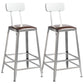 Metal Dining Stools Contemporary Armless Faux Leathe Bar Stools With Back 2 Piece Set Counter Stool(26"H) Clearhalo 'Bar Furniture' 'Bar Stools' 'bar_stools' 'furn' 'furn_bar_stools' 'Furniture' 'Kitchen & Dining Furniture' 6746201
