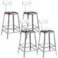 Metal Dining Stools Contemporary Armless Faux Leathe Bar Stools With Back 4 Piece Set Counter Stool(26"H) Clearhalo 'Bar Furniture' 'Bar Stools' 'bar_stools' 'furn' 'furn_bar_stools' 'Furniture' 'Kitchen & Dining Furniture' 6746202