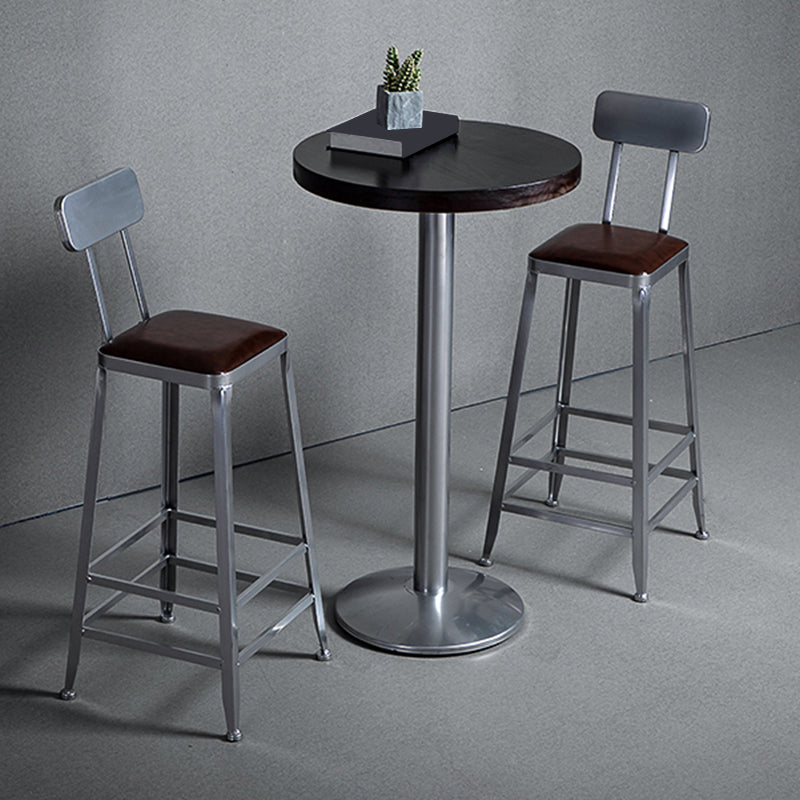 Metal Dining Stools Contemporary Armless Faux Leathe Bar Stools Clearhalo 'Bar Furniture' 'Bar Stools' 'bar_stools' 'furn' 'furn_bar_stools' 'Furniture' 'Kitchen & Dining Furniture' 6746203