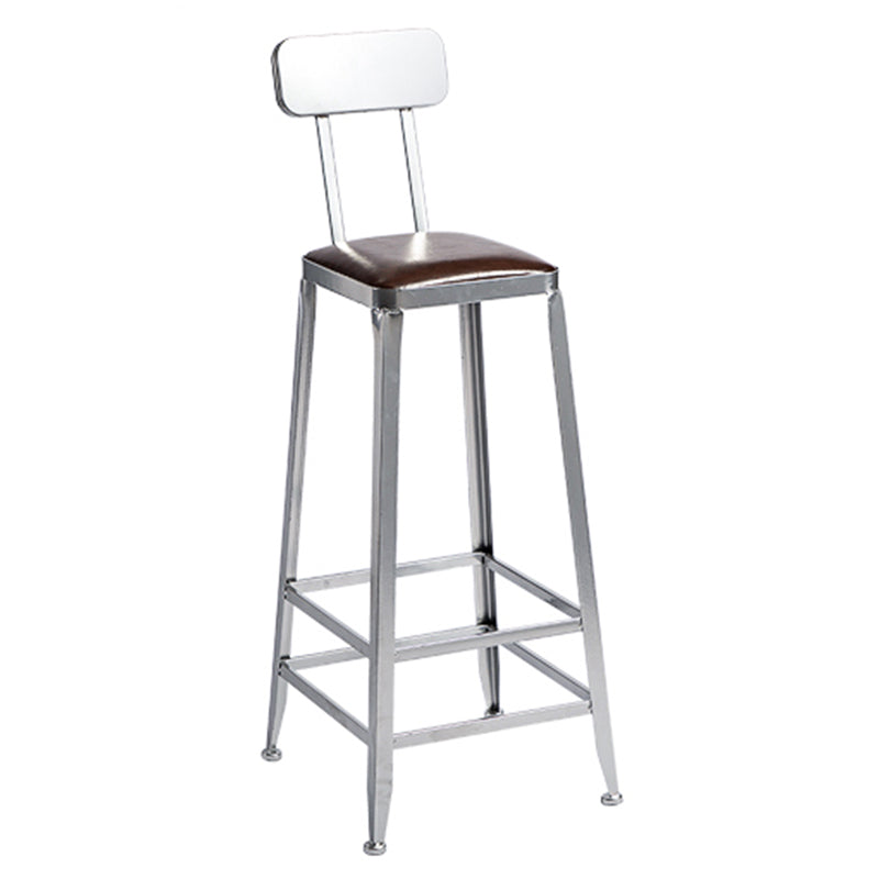 Metal Dining Stools Contemporary Armless Faux Leathe Bar Stools Clearhalo 'Bar Furniture' 'Bar Stools' 'bar_stools' 'furn' 'furn_bar_stools' 'Furniture' 'Kitchen & Dining Furniture' 6746206