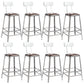 Metal Dining Stools Contemporary Armless Faux Leathe Bar Stools With Back 8 Piece Set Counter Stool(26"H) Clearhalo 'Bar Furniture' 'Bar Stools' 'bar_stools' 'furn' 'furn_bar_stools' 'Furniture' 'Kitchen & Dining Furniture' 6746207