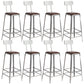 Metal Dining Stools Contemporary Armless Faux Leathe Bar Stools With Back 8 Piece Set Bar Stool(30"H) Clearhalo 'Bar Furniture' 'Bar Stools' 'bar_stools' 'furn' 'furn_bar_stools' 'Furniture' 'Kitchen & Dining Furniture' 6746214