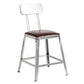 Metal Dining Stools Contemporary Armless Faux Leathe Bar Stools With Back 1 Piece Short Stool(18"H) Clearhalo 'Bar Furniture' 'Bar Stools' 'bar_stools' 'furn' 'furn_bar_stools' 'Furniture' 'Kitchen & Dining Furniture' 6746215