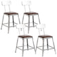 Metal Dining Stools Contemporary Armless Faux Leathe Bar Stools With Back 4 Piece Set Short Stool(18"H) Clearhalo 'Bar Furniture' 'Bar Stools' 'bar_stools' 'furn' 'furn_bar_stools' 'Furniture' 'Kitchen & Dining Furniture' 6746217