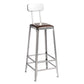 Metal Dining Stools Contemporary Armless Faux Leathe Bar Stools With Back 1 Piece Bar Stool(31"H) Clearhalo 'Bar Furniture' 'Bar Stools' 'bar_stools' 'furn' 'furn_bar_stools' 'Furniture' 'Kitchen & Dining Furniture' 6746220