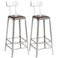 Metal Dining Stools Contemporary Armless Faux Leathe Bar Stools With Back 2 Piece Set Bar Stool(31"H) Clearhalo 'Bar Furniture' 'Bar Stools' 'bar_stools' 'furn' 'furn_bar_stools' 'Furniture' 'Kitchen & Dining Furniture' 6746221
