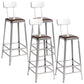 Metal Dining Stools Contemporary Armless Faux Leathe Bar Stools With Back 4 Piece Set Bar Stool(31"H) Clearhalo 'Bar Furniture' 'Bar Stools' 'bar_stools' 'furn' 'furn_bar_stools' 'Furniture' 'Kitchen & Dining Furniture' 6746222