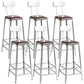 Metal Dining Stools Contemporary Armless Faux Leathe Bar Stools With Back 6 Piece Set Bar Stool(31"H) Clearhalo 'Bar Furniture' 'Bar Stools' 'bar_stools' 'furn' 'furn_bar_stools' 'Furniture' 'Kitchen & Dining Furniture' 6746223