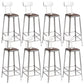 Metal Dining Stools Contemporary Armless Faux Leathe Bar Stools With Back 8 Piece Set Bar Stool(31"H) Clearhalo 'Bar Furniture' 'Bar Stools' 'bar_stools' 'furn' 'furn_bar_stools' 'Furniture' 'Kitchen & Dining Furniture' 6746224