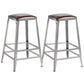Metal Dining Stools Contemporary Armless Faux Leathe Bar Stools Backless 2 Piece Set Counter Stool(26"H) Clearhalo 'Bar Furniture' 'Bar Stools' 'bar_stools' 'furn' 'furn_bar_stools' 'Furniture' 'Kitchen & Dining Furniture' 6746226