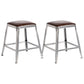 Metal Dining Stools Contemporary Armless Faux Leathe Bar Stools Backless 2 Piece Set Short Stool(18"H) Clearhalo 'Bar Furniture' 'Bar Stools' 'bar_stools' 'furn' 'furn_bar_stools' 'Furniture' 'Kitchen & Dining Furniture' 6746236