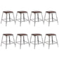 Metal Dining Stools Contemporary Armless Faux Leathe Bar Stools Backless 8 Piece Set Short Stool(18"H) Clearhalo 'Bar Furniture' 'Bar Stools' 'bar_stools' 'furn' 'furn_bar_stools' 'Furniture' 'Kitchen & Dining Furniture' 6746239