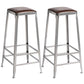 Metal Dining Stools Contemporary Armless Faux Leathe Bar Stools Backless 2 Piece Set Bar Stool(31"H) Clearhalo 'Bar Furniture' 'Bar Stools' 'bar_stools' 'furn' 'furn_bar_stools' 'Furniture' 'Kitchen & Dining Furniture' 6746241