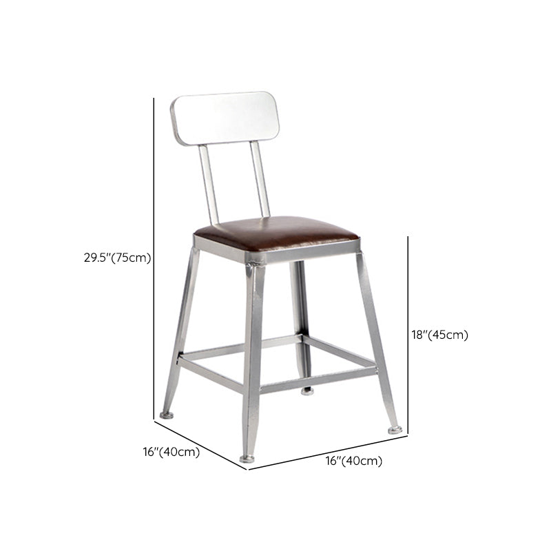 Metal Dining Stools Contemporary Armless Faux Leathe Bar Stools Clearhalo 'Bar Furniture' 'Bar Stools' 'bar_stools' 'furn' 'furn_bar_stools' 'Furniture' 'Kitchen & Dining Furniture' 6746245