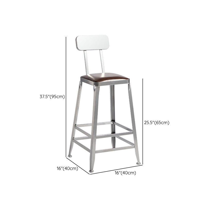 Metal Dining Stools Contemporary Armless Faux Leathe Bar Stools Clearhalo 'Bar Furniture' 'Bar Stools' 'bar_stools' 'furn' 'furn_bar_stools' 'Furniture' 'Kitchen & Dining Furniture' 6746247