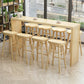 Solid Wood Counter Bar Stool Contemporary Armless Counter Stools
