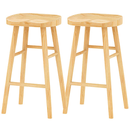 Solid Wood Counter Bar Stool Contemporary Armless Counter Stools