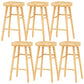 Solid Wood Counter Bar Stool Contemporary Armless Counter Stools