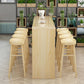 Solid Wood Counter Bar Stool Contemporary Armless Counter Stools