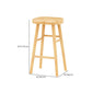Solid Wood Counter Bar Stool Contemporary Armless Counter Stools