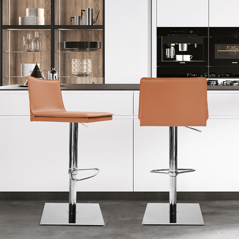 Tabourets de comptoir réglables en hauteur Tabouret de bar en métal et simili cuir
