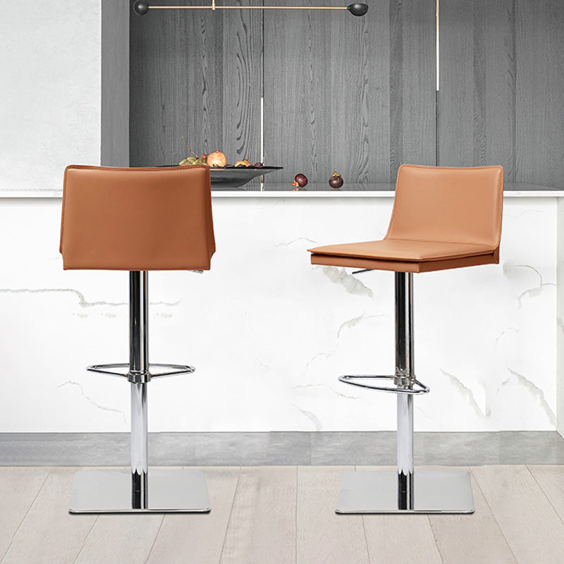 Tabourets de comptoir réglables en hauteur Tabouret de bar en métal et simili cuir