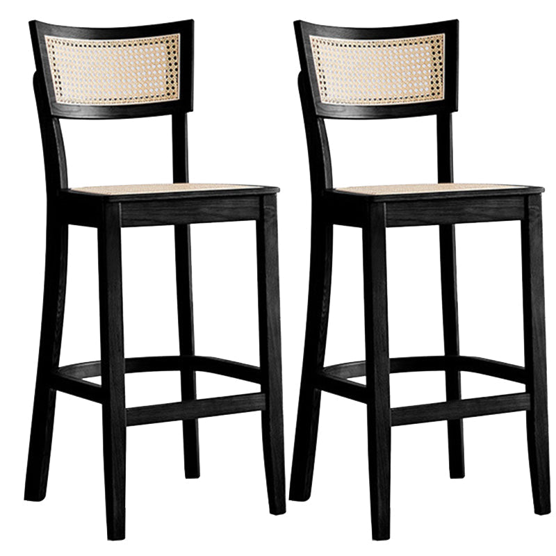 Solid Wood Bar and Counter Stool Armless Counter Height Stools