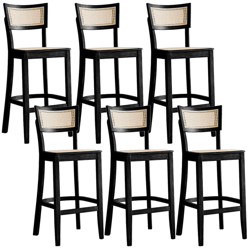Solid Wood Bar and Counter Stool Armless Counter Height Stools