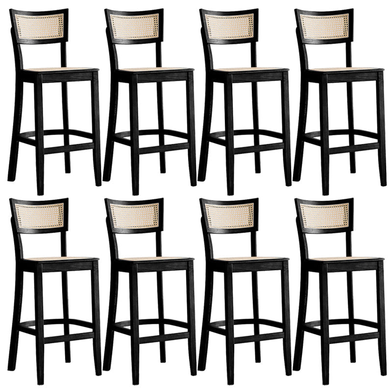 Solid Wood Bar and Counter Stool Armless Counter Height Stools