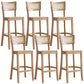 Solid Wood Bar and Counter Stool Armless Counter Height Stools