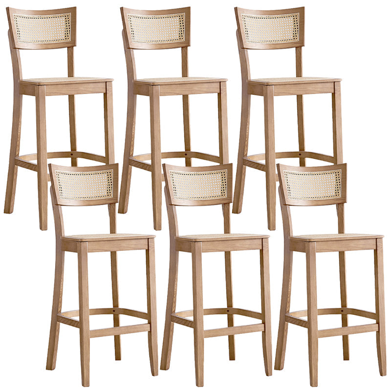 Solid Wood Bar and Counter Stool Armless Counter Height Stools