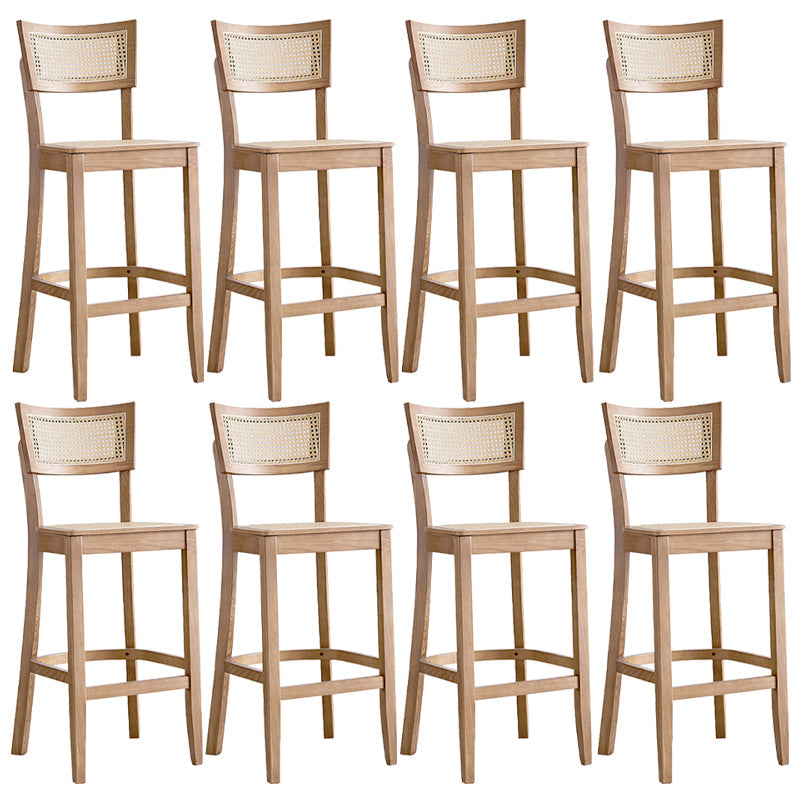 Solid Wood Bar and Counter Stool Armless Counter Height Stools