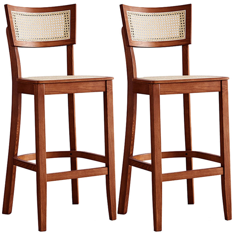 Solid Wood Bar and Counter Stool Armless Counter Height Stools