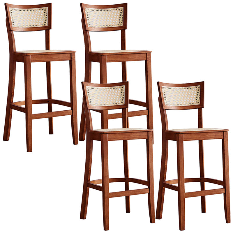 Solid Wood Bar and Counter Stool Armless Counter Height Stools