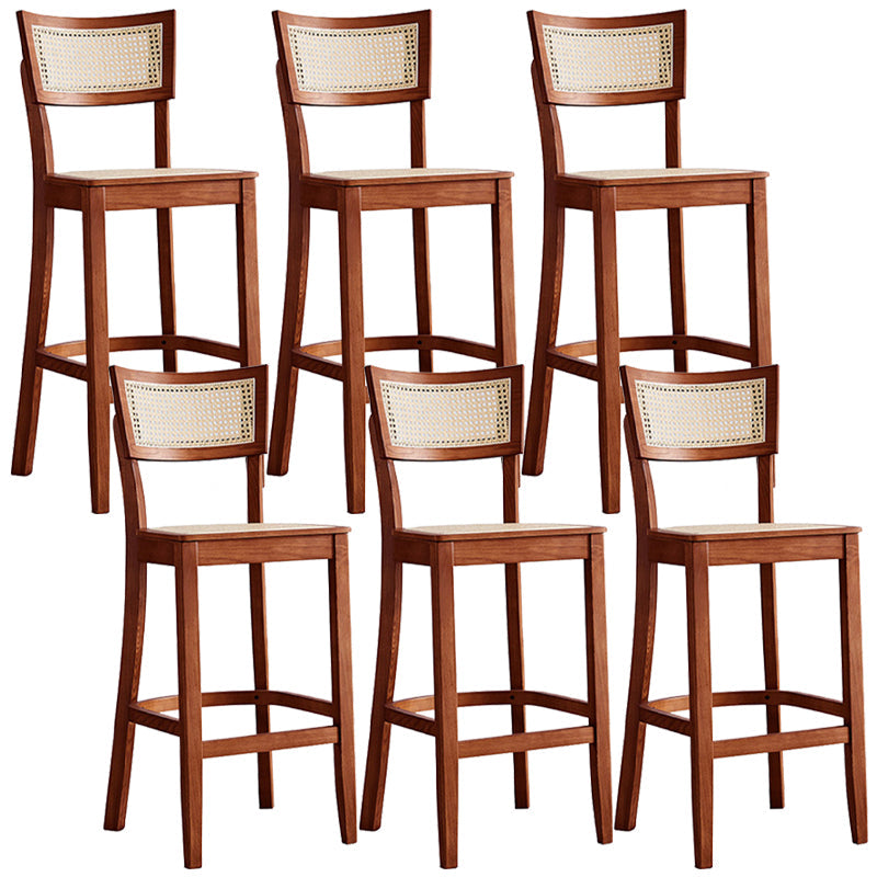 Solid Wood Bar and Counter Stool Armless Counter Height Stools